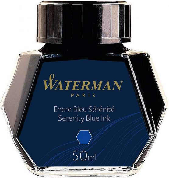 Waterman Fountain Pen Ink, Serenity Blue, 50 ml Bottle - Image 2