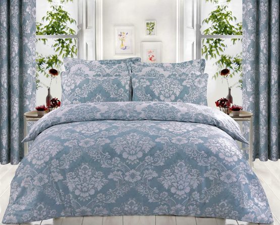 Divine Textiles Luxury Hotel Quality 100% Egyptian Cotton Reversible Duvet Cover Set (Versaille, Double) - Image 4