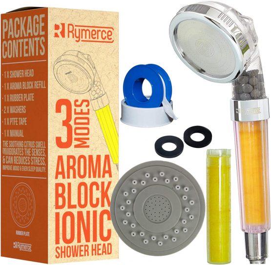 Ionic Shower Head Handheld Aroma Vitamin C 3way Function Filter Bead