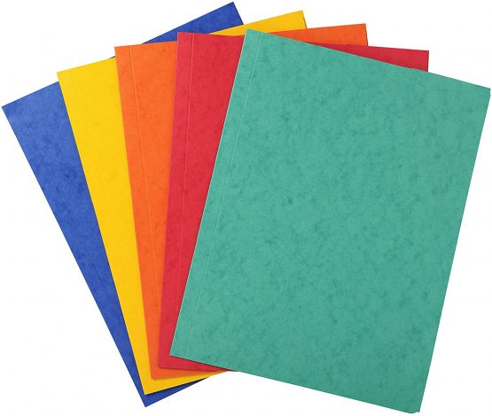 Exacompta Europa 3 Flap Folders, 400 gsm, A4 - Assorted Colours, Pack of 10