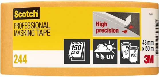 3M Masking Tape 244 High Precision, medium tack, UV stable, indoors & outdoors, 48 mm x 50 m - Image 2
