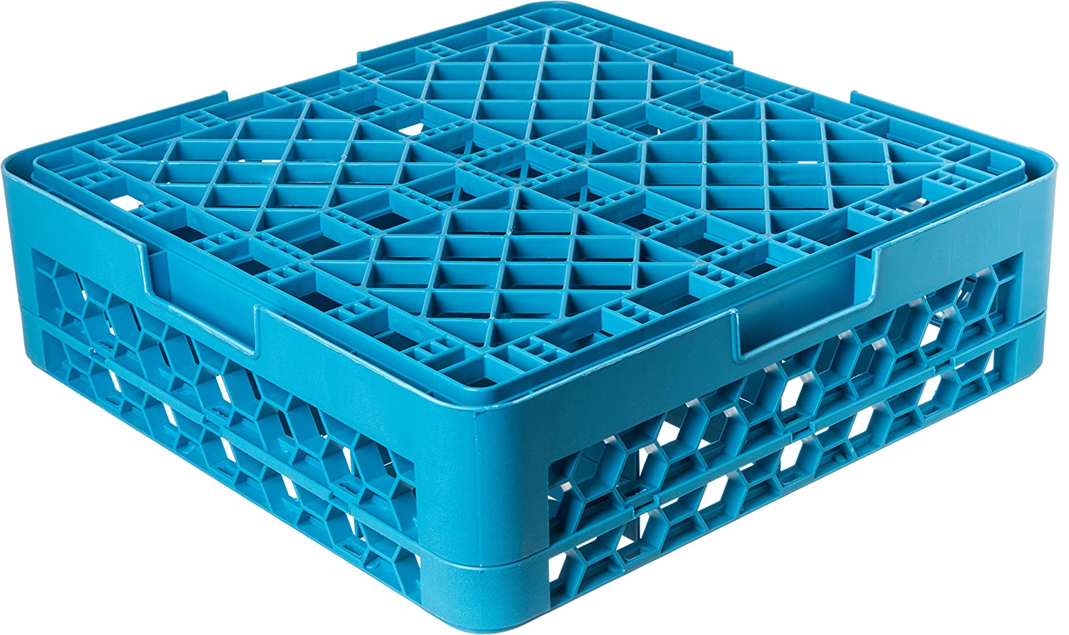 Utopia Warewashing, CARG16-114000-B01001, 16 Compartment Glass Rack + 1 Extender (Box of 1), Carlisle Blue - Image 4