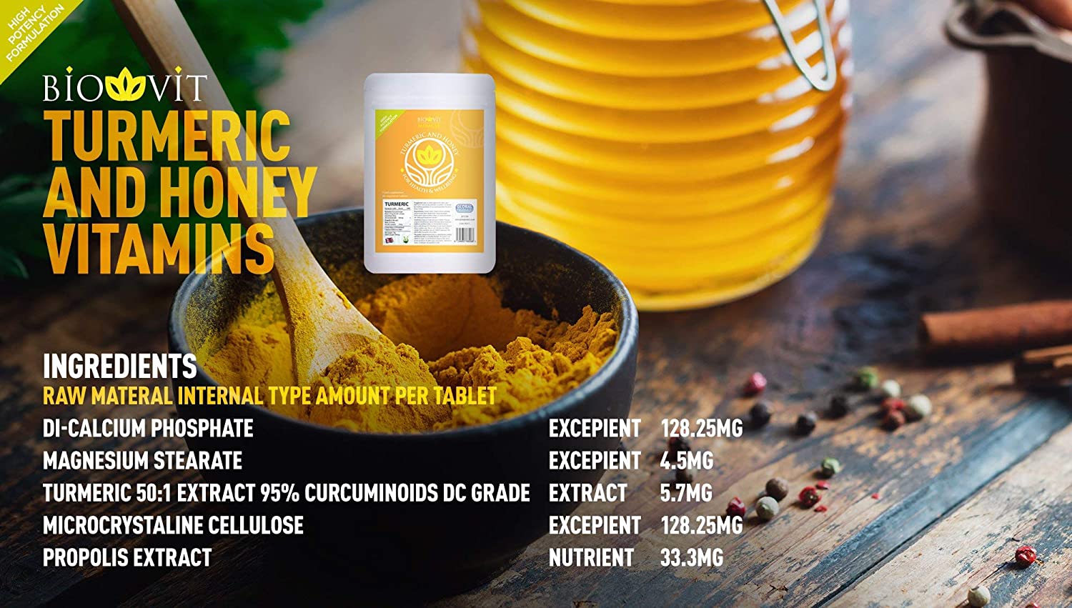 VYTALIVING Biovit Turmeric & Honey 2500mg - Joint Care Supplements - Turmeric Supplements - Immunity Booster - Joint Relief - Image 4