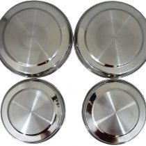 EFG 4 Piece Stainless Steel Hob Cover Protector Lid Set, Silver, Universal