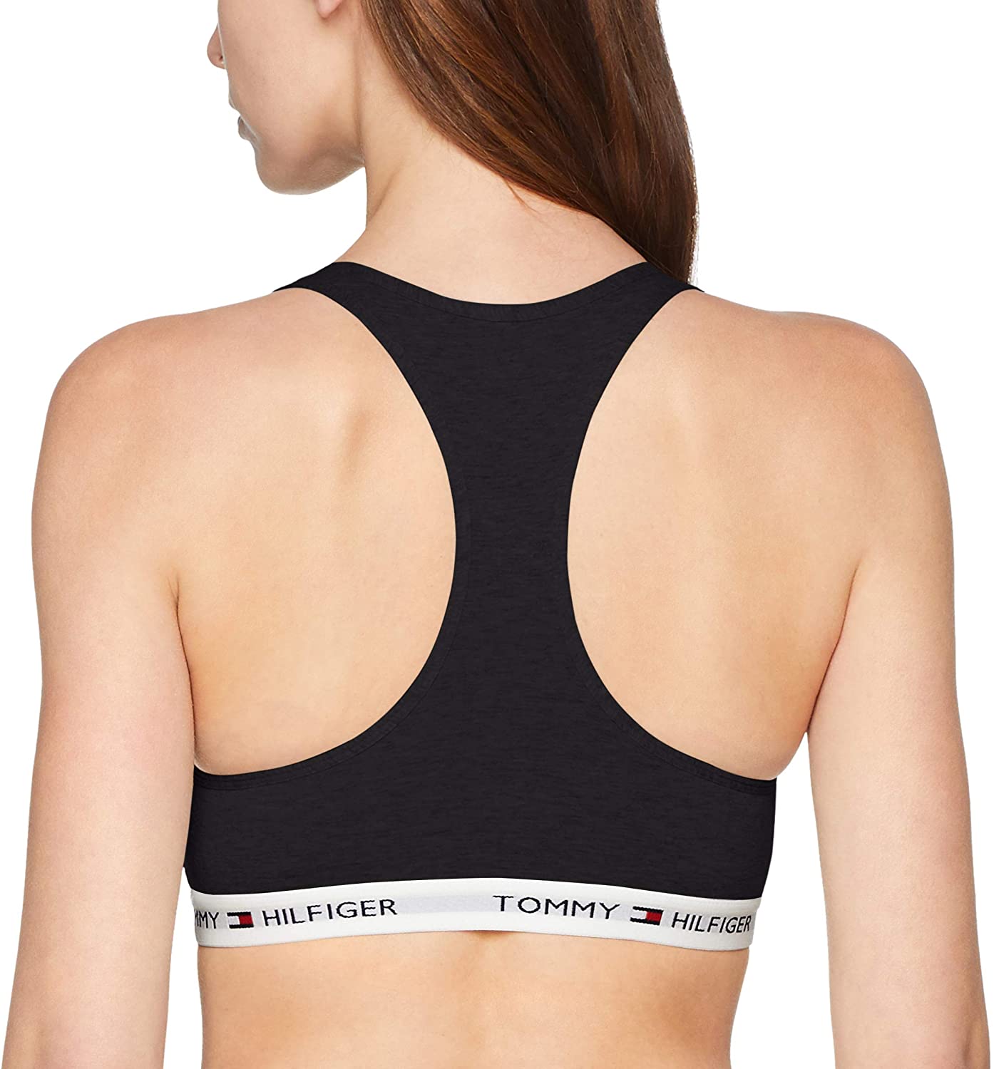 Tommy Hilfiger - Womens Bralette - Iconic Cotton Bra - Racer Back Bra - Tommy Hilfiger Women Underwear - Organic Cotton - Black - S - Image 2