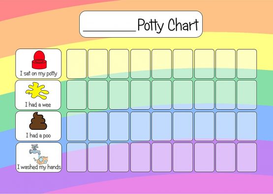 kids2learn Potty Training Reward Chart Toilet Training Reward Chart & 270 Stickers for toddlers - Rainbow Design - For Boys Girls - Image 3