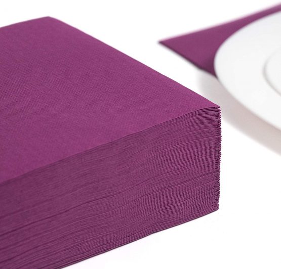 Papstar Royal Collection 10820 Serviettes 1/4 Fold 40 x 40 cm Purple Pack of 50 - Image 3
