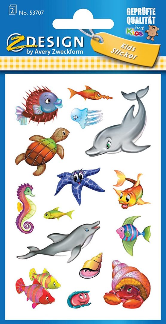 Avery Zweckform 53707 Children's Stickers, Pack of 30, Tortoise Designs - Image 2