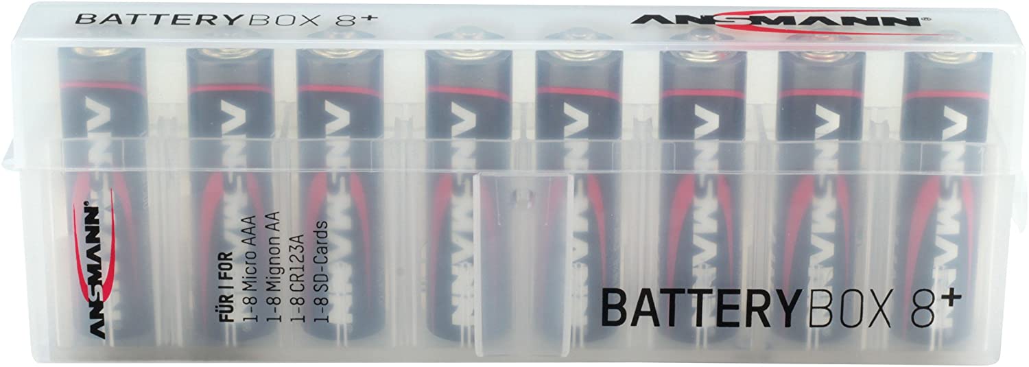 Ansmann 4000033 8-Way AA / AAA Battery Box Plus, ideal for storing your full and empty batteries, also stores memory cards - Image 4