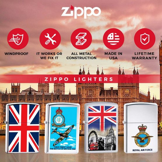 Zippo Windproof Lighter | Metal Long Lasting Zippo Lighter | Best with Zippo Lighter Fluid | Pocket Lighter Fire Starter | Dog Collection Bulldog Emblem - Image 3