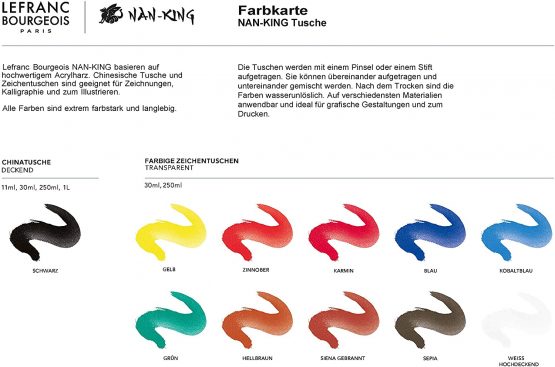 Lefranc & Bourgeois Nan King Calligraphy and Drawing Ink 250ml - Kalligrafie - und Zeichentusche Green - Image 2