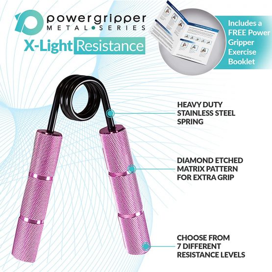 Power Gripper Metal Series - Professional Grade - 7 Different Levels to Choose From (50lbs - 350lbs) for Grip, Wrist & Arm Training - Image 2
