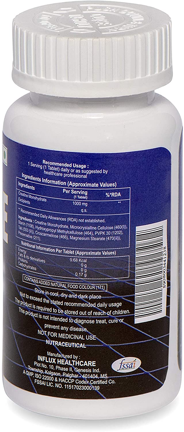 HealthAid Creatine Monohydrate 1000mg - 60 Tablets, 1 count (Pack of 60) - Image 3