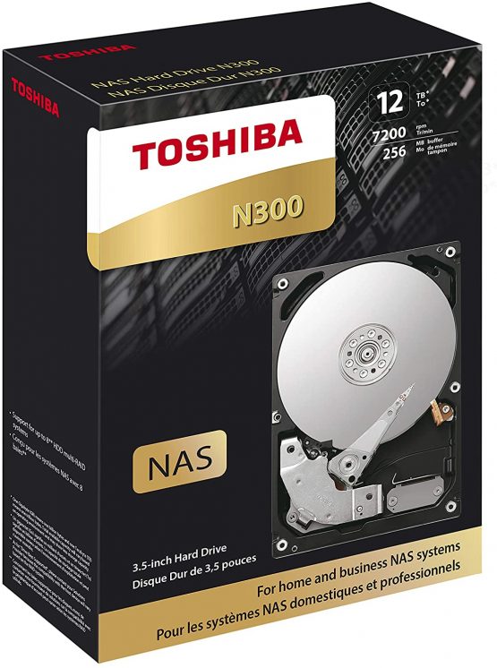 Toshiba 12TB N300 NAS 3.5’’ SATA Internal Hard Drive. 24/7 Operation, Supports 1-8 bay systems, 256MB Cache, 180TB/Year workload, 3yr Warranty (HDWG21CUZSVA). - Image 4