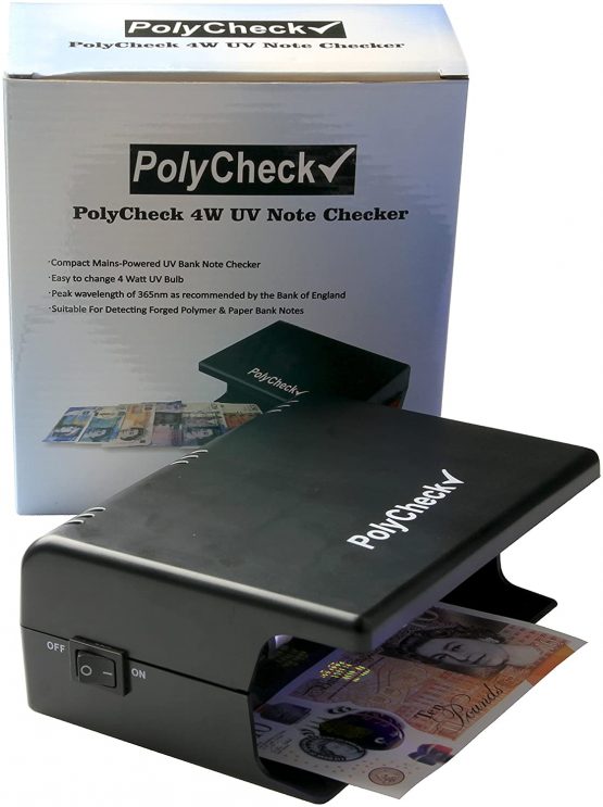 PolyCheck 4W UV Note Checker with 2 Spare DuraBulb Bulbs - Detects Fake Polymer & Paper Bank Notes - Image 4
