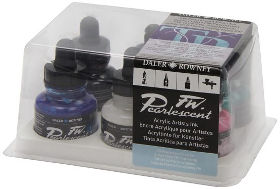 Daler Rowney DR603200006 Fw Ink Pearlescent Effect, JDAFWPE6