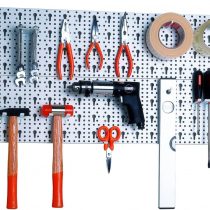 Element System 11300-00000 Peg Board Tool Holder Set, White (28-Piece)