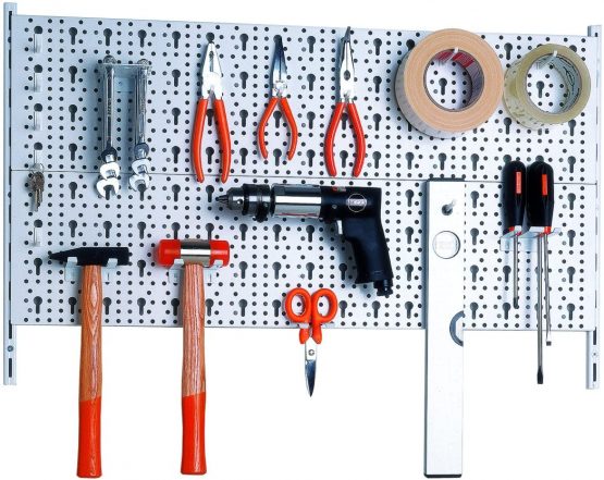 Element System 11300-00000 Peg Board Tool Holder Set, White (28-Piece)