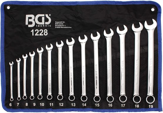 BGS 1228 | Combination Spanner Set | extra long | 6 - 19 mm | 14 pcs.
