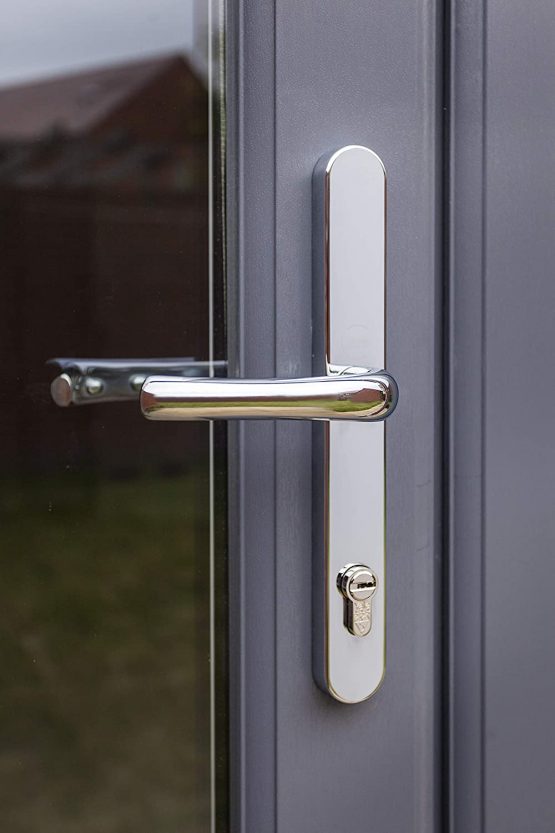 Yale P-YSHMK3LL-PC MK3 Security Door Handle, Chrome Finish, High Security, 92mm centre, 215mm fixing holes distance, Built in Cylinder Guard - Image 2