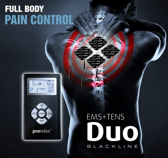 Prorelax Duo “Blackline”, EMS + TENS Massager, Electro-Stimulation, EMS Exercising, Electro-Therapy, Muscle Building, Body Shaping, Body Tuning, Pain Relief, Muscle Exerciser, Muscle Relaxation - Image 4