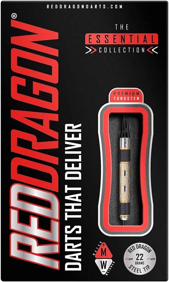 RED DRAGON Golden Eyes 22g, 24g, 26g, 28g, 30g or 32g Tungsten Darts Set with Flights and Stems - Image 4