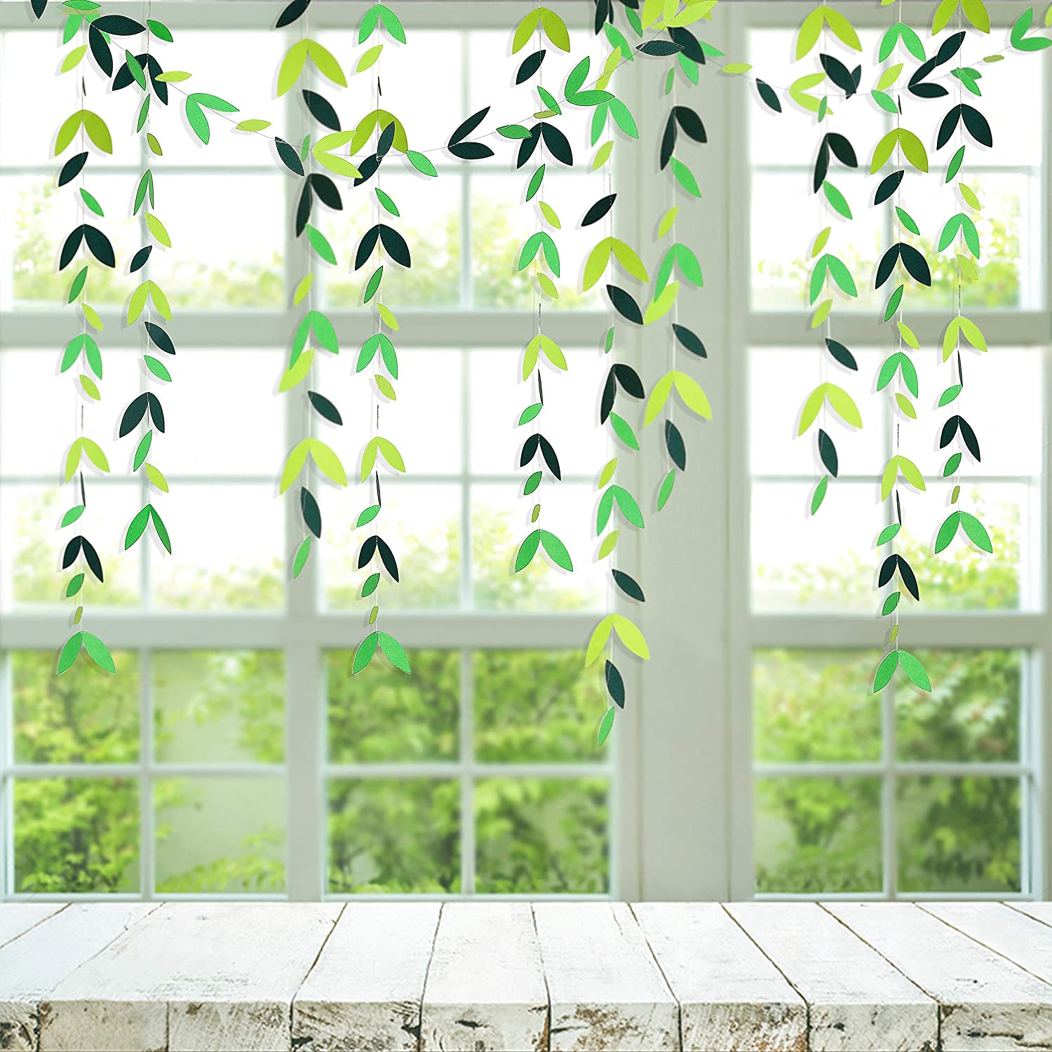 PinkBlume 52 Fts Spring Green Leaf Garland Party Decorations Kit for Birthday Baby Shower, Wedding, Engagement, Bridal Shower - Image 4