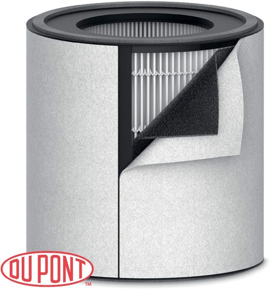 Leitz Trusens Replacement Dupont Filter 3-in-1 True HEPA Drum for TruSens Z-3000 Air Purifier, Silver/Black, 2415110