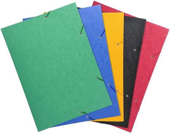 Exacompta 59500E Folders with Elastics, 32x44 cm, Assorted Colors (1 unit)