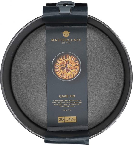 MasterClass KCMCHB47 25 cm Deep Cake Tin with PFOA Free Non Stick and Loose Bottom, 1 mm Carbon Steel, 10 Inch Round Pan, Grey - Image 4