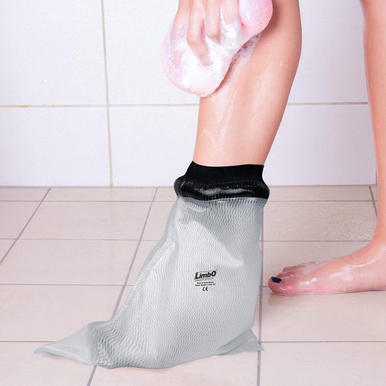 LimbO Waterproof Protectors Dressing Cover - Adult Foot Shower Cover for Bandages and Light Dressings (M25: 26-34 cm Ankle Circ.) - Image 2