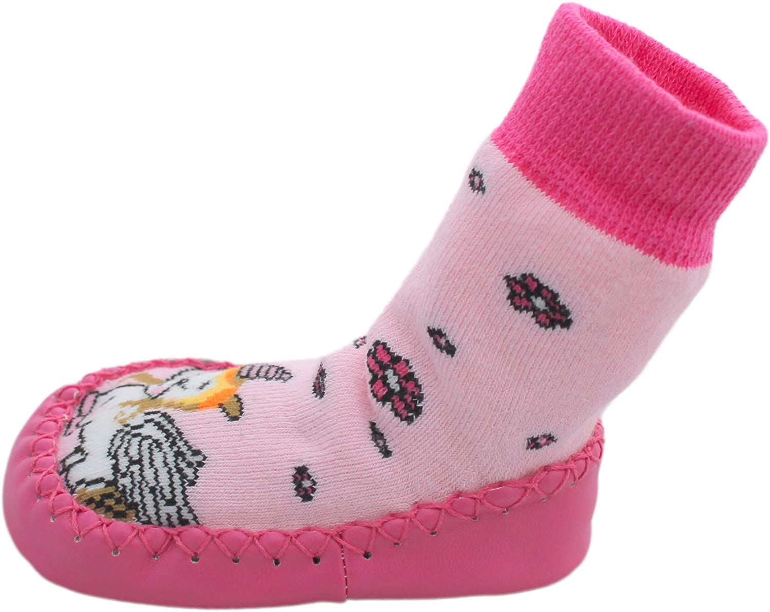 Baby Girls Winter Slipper Socks Anti-slip Pink Unicorn (18-30 Months), 2-3 Years - Image 4
