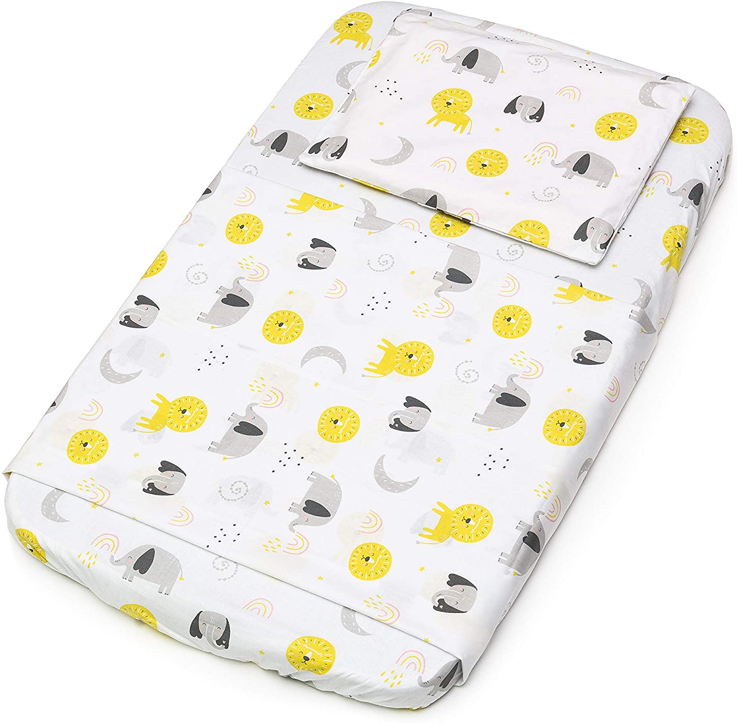 FlyIdeas 3 Pcs Set Bedside Crib Fitted Sheets 50x83 cm Compatible with Bedside Co-Sleeping Next to Me Mattresses 50x80 40x80 and Similar