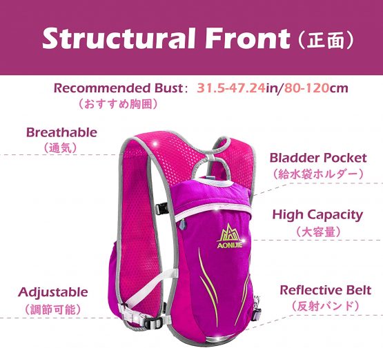 TRIWONDER Hydration Pack Water Backpack 5.5L 8L Outdoors Mochilas Trail Marathon Running Race Hiking Hydration Vest - Image 3