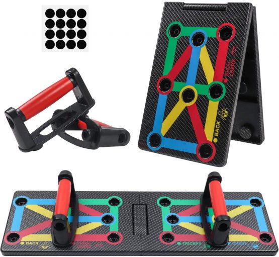 GLKEBY Push Up Board,12 In 1 Multifunctional Foldable Home Exercise Fitness Equipment, Portable Push Up Training Frame,Home Exercises For Men/Women