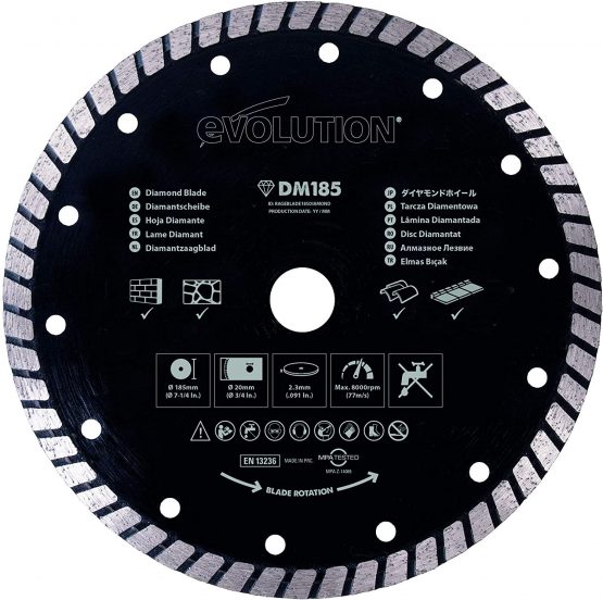 Evolution Power Tools Diamond Blade, 185 mm