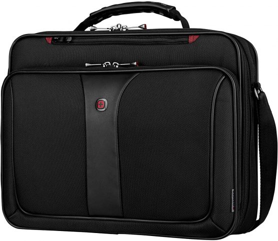 Wenger 600647 Legacy 16" Laptop Briefcase, Checkpoint-friendly padded compartment with Lockable zippers in Black {11 Litres} - Image 2