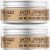 Bed Head for Men by TIGI Matte Separation Mens Firm Hold Hair Wax, 85 g, Pack of 2