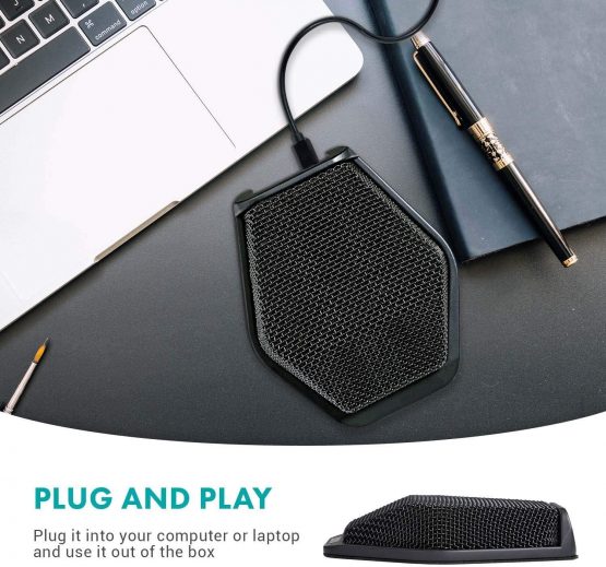 Movo MC1000 Computer Microphone - Professional Conference USB Microphone for Computer Desktop with 180°, 20' Long Pick up Range for PC, Windows & Mac, iOS - Plug and Play Easy Installation - Image 3
