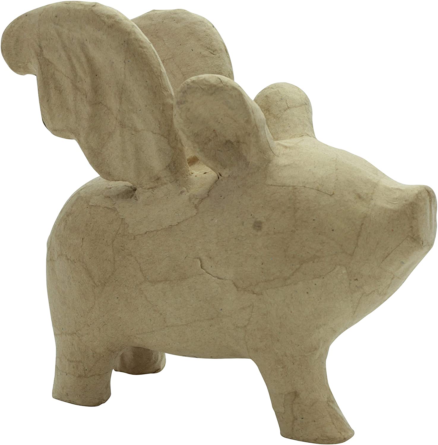 Décopatch SA218C, One Brown papier-mâché stand 15x9.5x15 cm, Flying Pig, DIY, Customisable Décor, Completely Personalise - Image 2