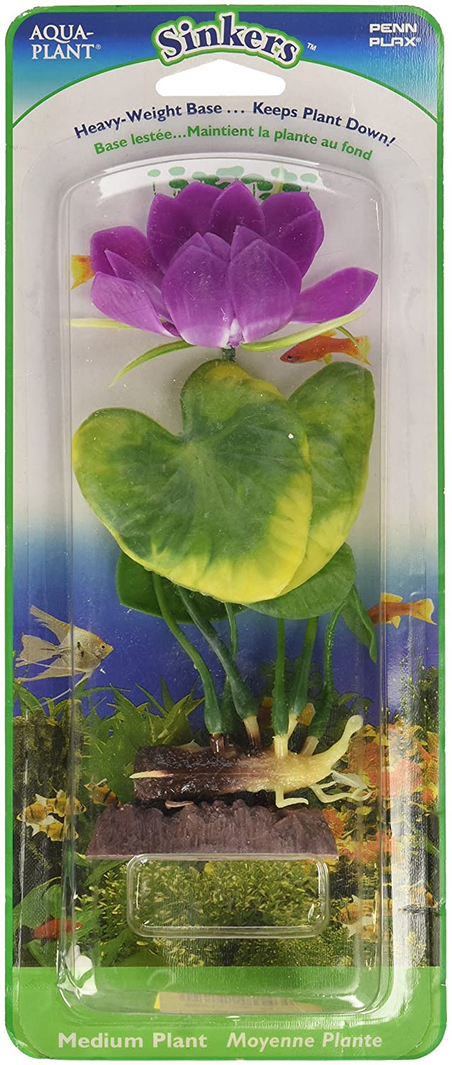 Penn-Plax Plant-M Lily White, Green, Purple - Image 2