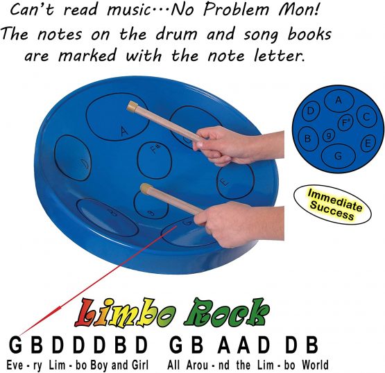 Jumbie Jam JJ1058-GY Grey Steel Pan Kit - Beginner Steel Drum - Image 3