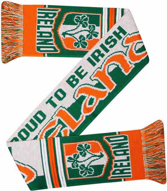 St Patricks Day Ireland Football, Rugby Scarf (100% Acrylic)