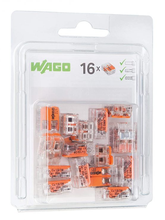 WAGO® Terminal 2 Conductor 4mm² Connection Terminal with Lever 221-412 (Pack of 16)