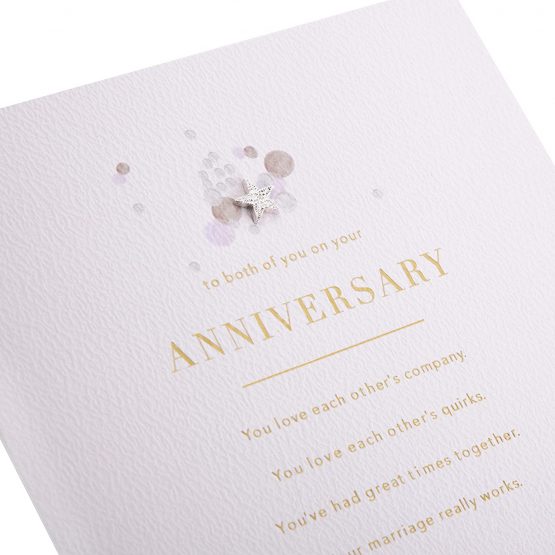 Anniversary Card to Both from Hallmark - Elegant Text Led Design - Image 3