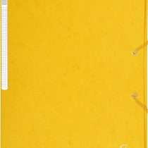 Exacompta Elasticated 3 Flap Folders, A4, 425 g - Yellow