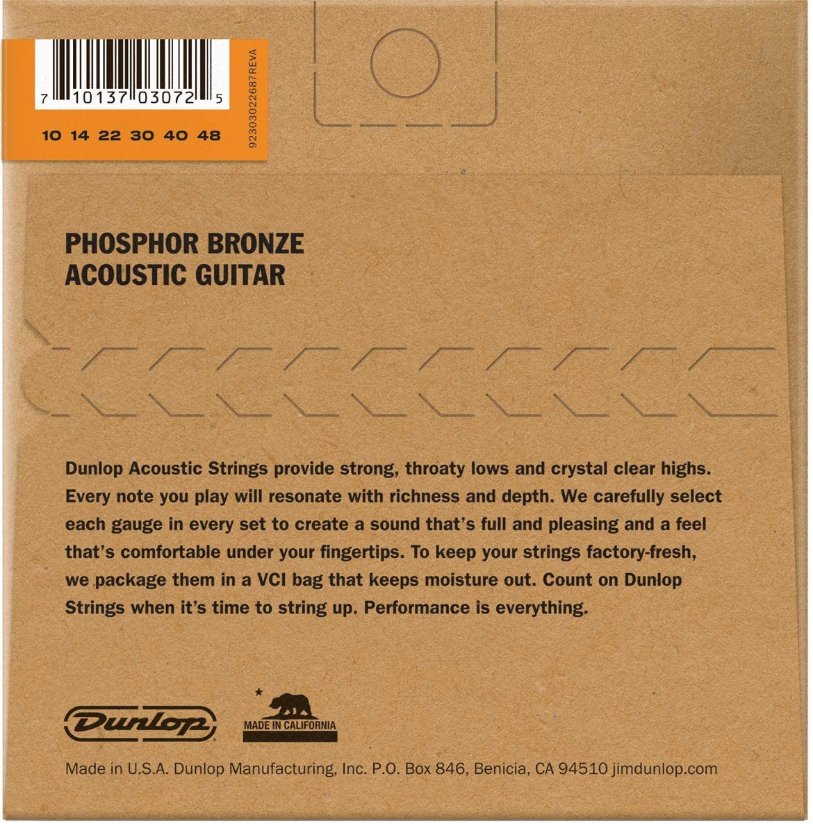 Dunlop DAP1048 Phosphor Extra Light 10-48 Acoustic Guitar Strings, Phosphor Bronze, Extra Light ( 10 - 48 ) - Image 3
