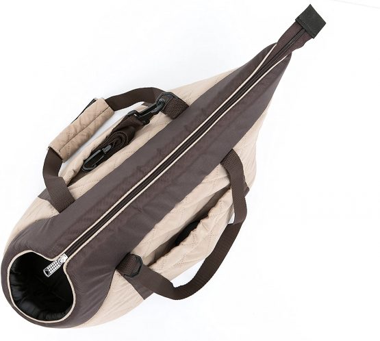 Hobbydog Transport Bag for Dogs and Cats, Size 1, Beige/Brown Stripe - Image 3