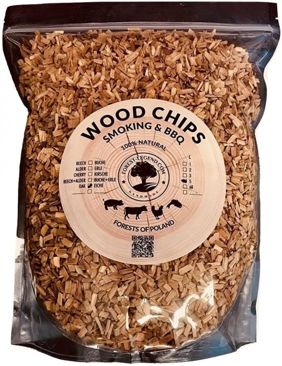 5 Litre Smoking Wood Chips for BBQ and Smokers 100% Natural from Polish Forests (Oak)