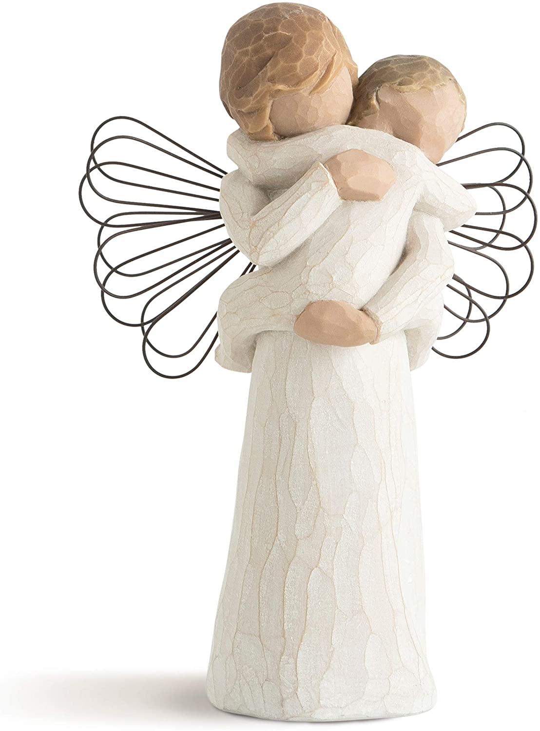Willow Tree Angel's Embrace Figurine, Silver & Ivory, 5" height